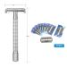 Buy Stainless Steel Double Edge Safety Razor Set | 20pcs Blades for Men | Premium Shaving Experience - Buy Online on GoSupps.com