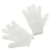 2Pcs Exfoliating Gloves - Bamboo Shower Gloves - Bath and Body Exfoliator Mitts - Scrubs Away Ingrown Hair and Dead Skin - for Shower Spa Massage and Dead Skin Cell Remover Loofah - White 1 pair White