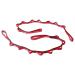 Dasking Daisy Chains Yoga hammock extension belt 23 kn strong climbing loop multi-loops adjustable nylon exercise strap belt for climbing aerial yoga pilates stretch fitness workout 110cm red 2 pieces