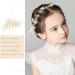 IYOU Flower Leaf Headpiece Gold Pearl First Communion Headband Crystal Floral Wedding Hair Accessories for Flower Girls and Bridesmaid. - Buy Online on GoSupps.com