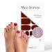 Miss Sophie Pedi Wraps - Burgundy Pedicure - single -colored red nail wraps for pedicure - 27 ultra -thin self -adhesive long -lasting nail foils