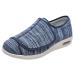 Elderly Diabetic Edema Shoes Men's Extra Wide Air Cushioned Walking Sneakers Fully Adjustable Closure Outdoor Indoor 8 Light Blue Blended Yarn