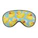 Yellow Duck and Bubble Sleep Mask Eye Cover for Sleeping Blindfold with Adjustable Strap Blocks Light Night Travel Nap for Men Women