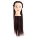 Hairdresser Shop Window Doll Head - Dark Brown Hair Braiding Practice Tool for Beauty Schools & Salons - Buy Online on GoSupps.com