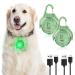 Auauy 2pcs LED flashing light 4 modis dog light usb charging waterproof waterproof safety light reflectors light for school bags safety light trailer for hiking run jogging pets.