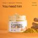 Turmeric Vitamin C Facial Mask - Hydrating Skin Lightening Acne Control & Pore Refining Clay Mask for Brighter Skin - Buy Online on GoSupps.com
