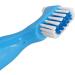 Denture Brush Easy Grip Handle with Double Bristle Head in Blue & White - Buy Online on GoSupps.com