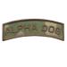 Alpha Dog Shoulder Tab Multicam OCP US Army Military Morale Tactical Fastener Patch