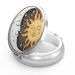 Pill dose 3 compartments Medicine Pill Dose portable pill box for bag or wallet Pillendose decorative metal medicine vitamin organizer Unique gift (sun and moon) 32-Sun and moon 1 piece