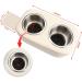 Marinexplore Pontoon Double Drink Holder - Stainless Steel Cup Holders for Boat, Yacht, RV, Car - Buy Online on GoSupps.com