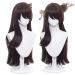 Lwiuentx Genshin Impact Cosplay Beidou Long Brown Wig Synthetic Hair for Men Women Halloween Party + Free Wig Cap