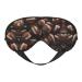 SSIMOO Pile of Footballs Print Double-Sided Eye Mask Soft and Light Blocking for Enhancing Sleep Quality Black