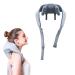 Neck massage device massage device shoulder neck massage device with heat 3 speeds 2 types of massage neck massage device shoulder and neck massage device for neck back shoulder (blue)