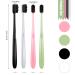 8-Piece Nano Soft Toothbrush Set for Adults and Kids - Extra Soft Bristles for Gentle Oral Care - Black, White, Pink, Green Handles - Buy Online on GoSupps.com