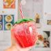 Strawberry Shaped Kawaii Cup with Straw for Boba Tea Pp Cute Cups with Lid and Straw Kawaii Tea Cup Bottle for Women - Buy Online on GoSupps.com