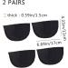 2 Pair Soft Foam Self-Adhesive Shoulder Pads for Women's Clothing - Black - Buy Online on GoSupps.com