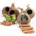 Hanging Bird House with Ladder | Natural Coconut Fiber Shell Nest for Parrots, Parakeets, Lovebirds, Finches, and Canaries | Bird Swing Toy for Hamsters | Pet Bird Cage Accessories - Buy Online on GoSupps.com
