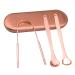 Tongue cleaning 4-piece tongue scraper set stainless steel rose gold for children for the tongue