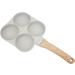 Qyebavge 4 Hole Nonstick Egg Hamburger Frying Pan Mini 4-Cup Omelette Pan with Handle for Universal Flat Bottom Induction Cooker - Buy Online on GoSupps.com