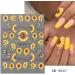 5D Flower Embossed Sunflower Nail Stickers - Self Adhesive Design for Acrylic Nails - Summer Nail Art Decoration for Women/Girls - Buy Online on GoSupps.com