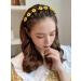 6Pcs Flower and Sunflower Smile Headbands for Girls and Women - Non Slip, Soft, Comfortable Hairbands in Light Blue, Black, Pink - Aesthetic Kids Accessories - Buy Online on GoSupps.com