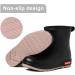 HSBDNZQ Lightweight Waterproof Rain Boots for Women/Men - Black | Anti-Slip Garden Chelsea Boots with Comfortable Insoles - Size 7W/6M - Buy Online on GoSupps.com