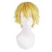 MapofBeauty 12 inch/30cm Men Male Short Cosplay Wig (Gold)