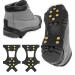 GeDiz anti-slip shoe spikes size 39-44 replacement spikes shoe claws snow for every shoe anti-slip in winter safety tested