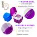 Denture Case Kit with 2 Cups, Brushes, and Portable Box - Travel-Friendly Storage and Cleaning Solution in Blue & Purple - Buy Online on GoSupps.com
