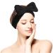 Buy Spa Bowknot Headband for Women - Coral Fleece Makeup Hair Band | Elastic Cosmetic Headband for Shower & Skincare - Black - Buy Online on GoSupps.com