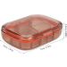 Healeved Travel Organizer Portable Case Medicine Dispenser 3 Compartments Small Case for Pocket Purse Daily Medicine Holder Container Red - Buy Online on GoSupps.com