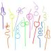 12PCS Crazy Straws Reusable Silly Colorful Drinking Straws Creative Bar Straws Twists Fun Colorful Drinking Straws for Kids Adults Birthday Wedding Party Cocktail Decor