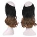 Feshfen Secrets Hair Extensions | Long Ombre Black to Golden 35cm Invisible Synthetic Extensions for Women - Buy Online on GoSupps.com