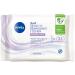 Nivea 3in1 Sensitive Cleaning towels mild facial cleaning towels with dexpanthenol gentle make -up film towels for particularly sensitive skin with 0% alcohol (25 pieces)