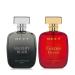 DJ Next Care Naughty Black & Golden Dragon Luxury Perfume for Men & Women 60ml Each | CHOCOLATE AMBERY JASMINE Scent | Long Lasting Fragrance Body Spray (Gift Set of 2)