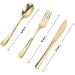 N9R 300PCS Gold Plastic Silverware Set - Disposable Cutlery for Party, Birthday, Wedding - Includes 100 Forks, 100 Spoons, 100 Knives - Buy Online on GoSupps.com