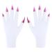 UV Gloves for Gel Nail lamp Professional UPF50+ UV Protection Gloves for Manicures Anti UV Fingerless Gloves for Nail Art Skin Care Protecting Hands from UV Light Harm (White) 1 Pair White