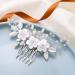 Catery Silver Rhinestone Bridal Hair Comb - Opal Headpiece for Women & Girls - Buy Online on GoSupps.com
