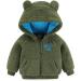 Cartoon Fleece Hooded Jacket for Newborns | Warm Toddler Outwear Coat with Ears | Zipper Up | 3-6 Months | Green - Buy Online on GoSupps.com