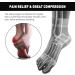 Plantar Fasciitis Socks with Arch Support - Grey (2 Pairs) | Pain Relief Compression Sleeves for Arthritis | Sports Ankle Supports for Men and Women - Buy Online on GoSupps.com