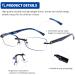 DOOViC 3 Pack Rimless Reading Glasses for Women - Lightweight Blue Light Blocking Readers Elegant Tinted Edge 2.00 Strength 3 Colors - Buy Online on GoSupps.com