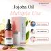HERBORGANIC Jojoba Essential Oil Carrier Oil - Pure Jojoba Oil for Skin and Hair Care - Natural Moisturizer for Face Body and Scalp - Cold Pressed Unrefined Hexane-Free - 100ml - Buy Online on GoSupps.com