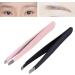 2 Piece Set Tweezers for Hair Women Flat End Tweezers for Hair Women Stainless Steel Eyebrow Tweezers Hair Removal Clips Makeup Tool - Buy Online on GoSupps.com