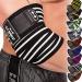 C.P.Sports Profi elbow bandages |1x pair of joint/arm/elbow bandages 130cm |Elbow support for fitness bodybuilding bench press weight lifting powerlifting strength sport black and white-13cm
