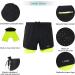 Lixada Men's 2-in-1 Running Shorts - Quick Drying & Breathable - Black Large - Buy Online on GoSupps.com