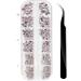 Nail Gems Flat Back Crystal Rhinestones with Pick Up Tweezer for Nail and Face Art Craft Decoration 1500Pcs 3 Sizes Pink