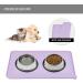 Reopet Silicone Pet Feed Mats - Waterproof Dog & Cat Space Mats with Elevated Edges - 53x37 cm (1-Pack) Hibiskus Purple - Perfect for Mess-Free Feeding - Buy Online on GoSupps.com