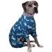 Tooth and Honey Pit Bull Pajamas/Cow Moon Star Print Dog Jumpsuit Onesie Full Coverage Lightweight Pullover Large Dog pjs X-Large