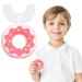 Manual Toothbrush with U-Shaped Bristles for Kids Bulk Car Shaped Donut Shaped Handle Soft Silicone Toothbrush Head 360 Thorough Cleaning (D L (7 12 Years) 1 PC)
