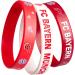FC Bayern Munich Children's Bracelet Set of 3 | Unisex Red & White Silicone | Nickel-Free 5 cm Diameter | International Shipping Available - Buy Online on GoSupps.com